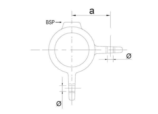 T 168M Oogdeel 90 Dubbel Scharnierstuk